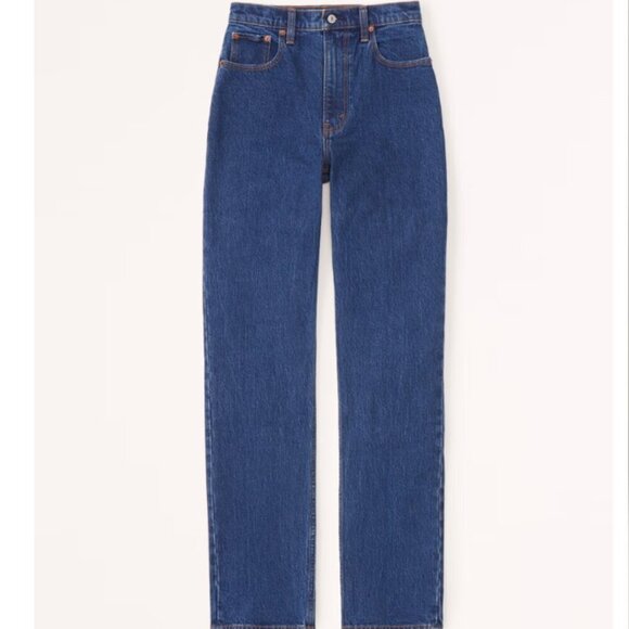 NWT Abercrombie & Fitch The 90's Straight Ultra High Rise Jeans 30 10 Long - Picture 11 of 11